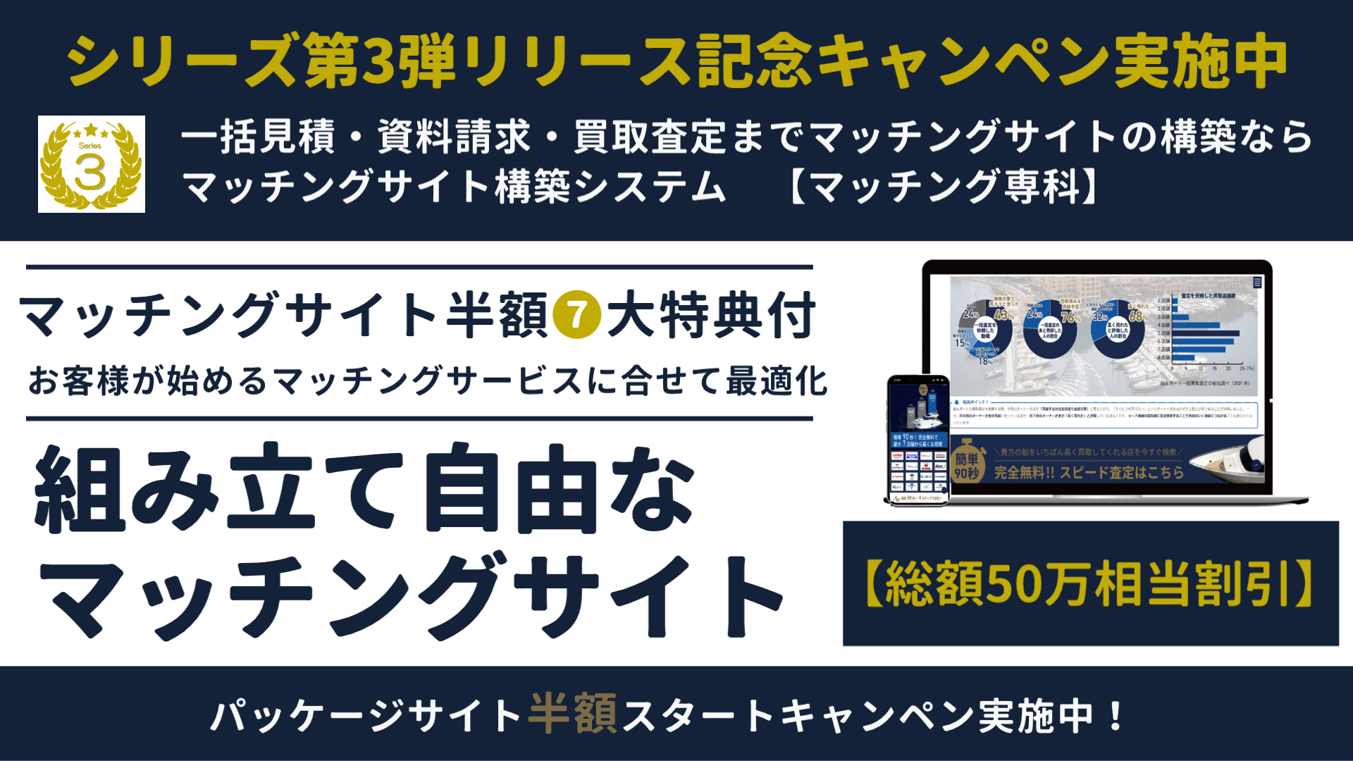 一括見積・資料請求・買取・査定まで、マッチングサイトの構築・運営ならマッチングメディア構築システム「マッチング専科」 マッチングメディア構築システム「マッチング専科」リリースキャンペンのご案内