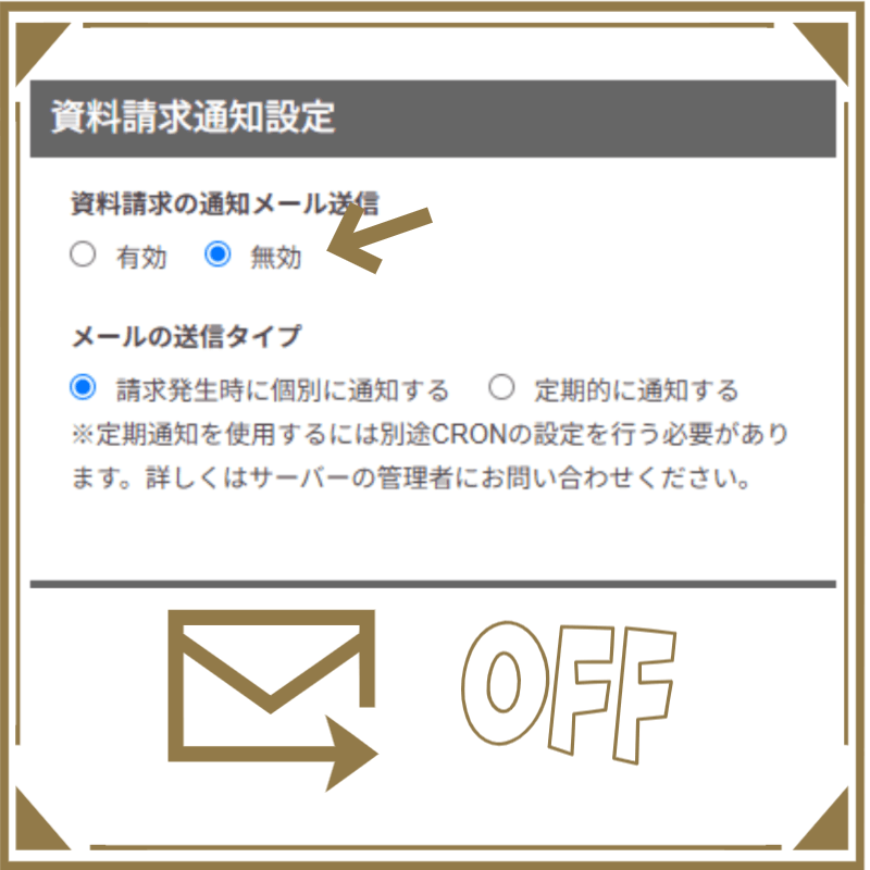 通知設定機能OFFにした場合について解説