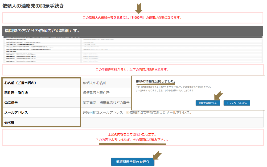 顧客情報開示請求画像 顧客情報開示請求までの流れを説明